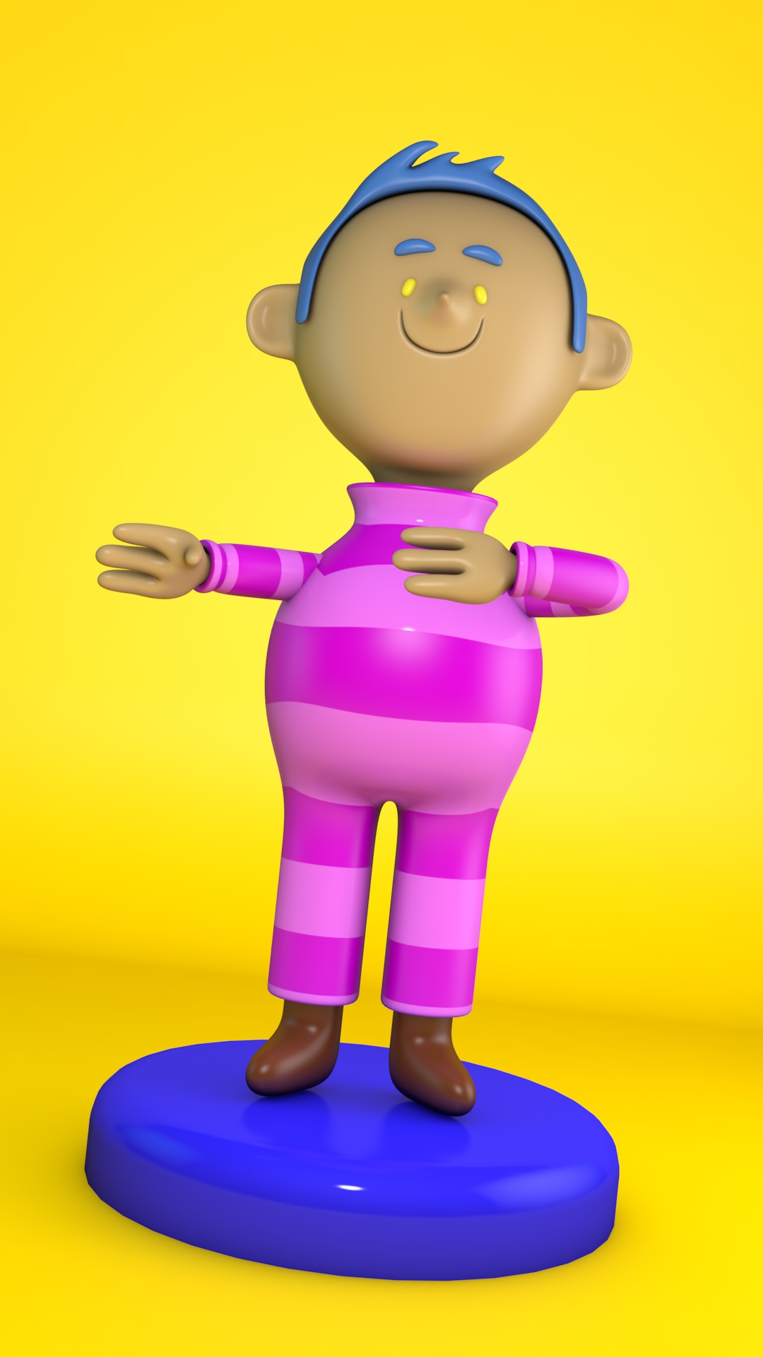 Niño sonriendo 3D